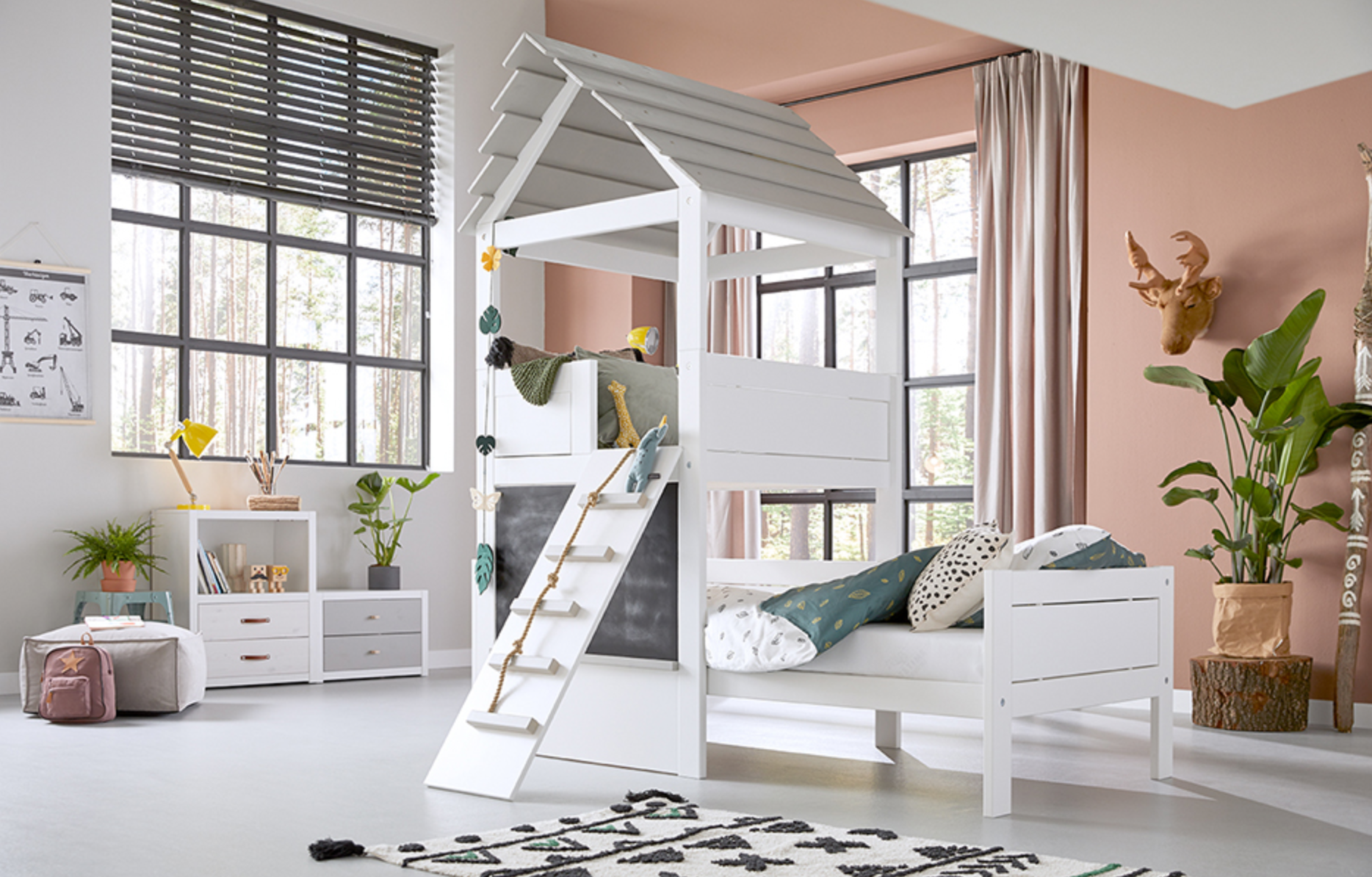 Lifetime Kidsrooms basic bed with backrest, 90 x 200 cm