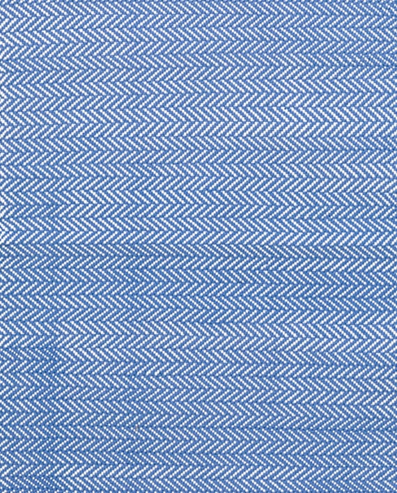 Dash & Albert Indoor/Outdoor Teppich Herringbone French Blue/White