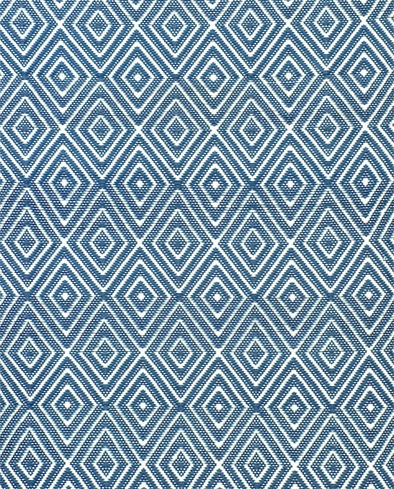 Dash & Albert Tapis Intérieur/Extérieur Diamond Denim/Blanc
