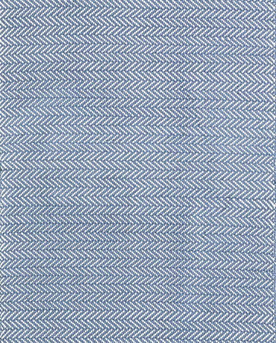 Dash & Albert Tapis Intérieur/Extérieur Chevrons Denim/Ivoire