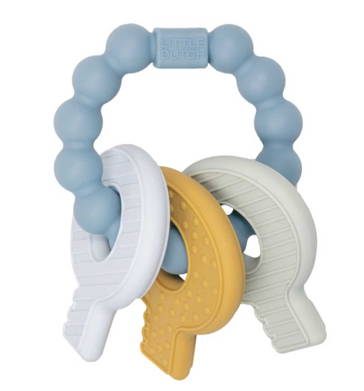 Little Dutch-Beissring-Beisskette-Silikon-blau