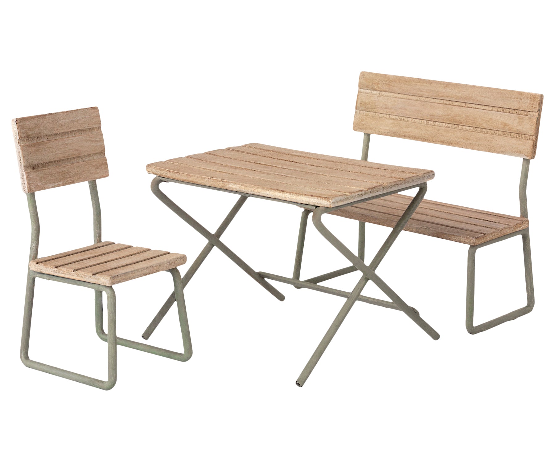 Maileg garden set, table with bench and chair