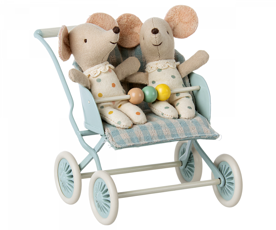 Maileg-Kinderwagen-Babymaus-Minze-11-3107-00