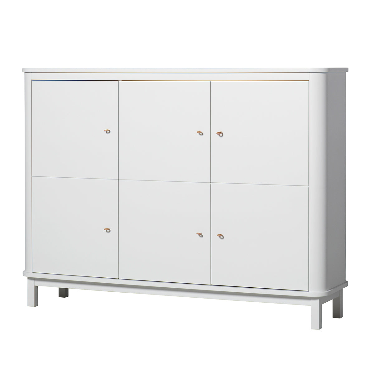 Oliver Furniture Multischrank Wood Collection, 3-türig, weiss
