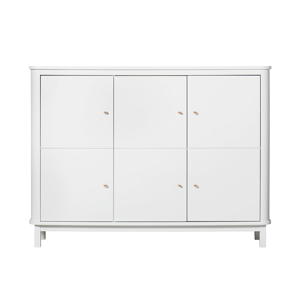 Oliver Furniture Multischrank Wood Collection, 3-türig, weiss