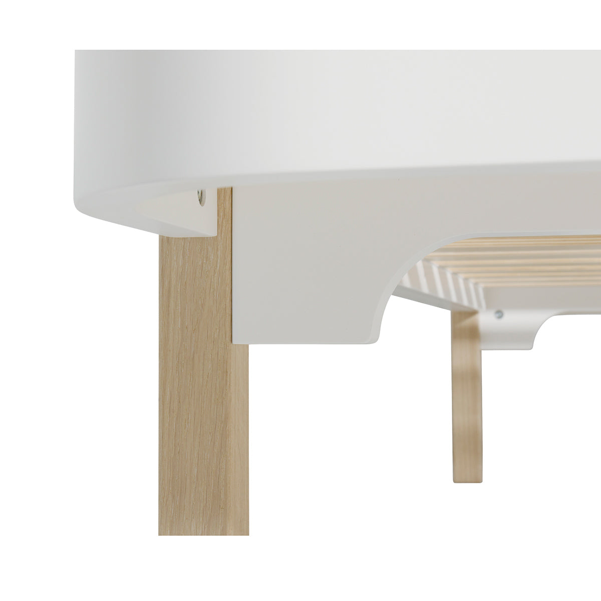 Oliver Furniture Wood Original sofa bed, 90 x 200cm, white/oak