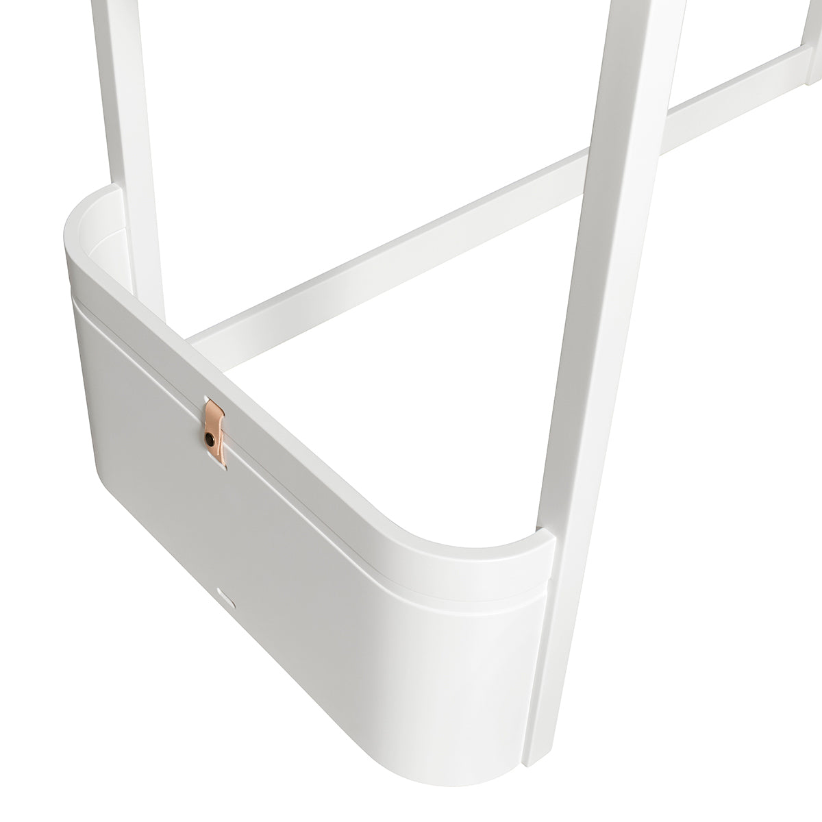 Oliver Furniture Wood Mini+ halbhohes Hochbett (162cm lang), weiss