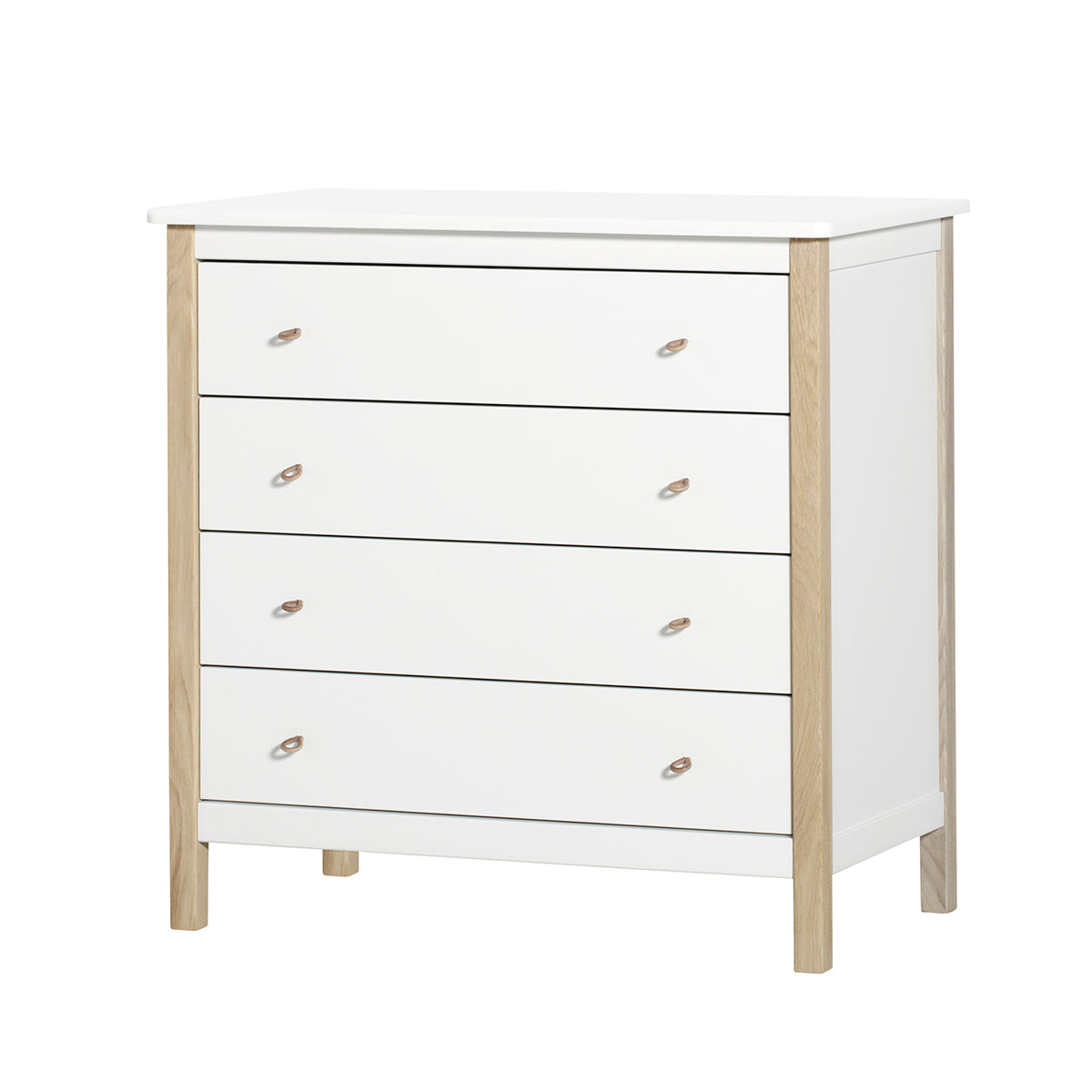 Oliver Furniture commode Wood Collection, blanc/chêne