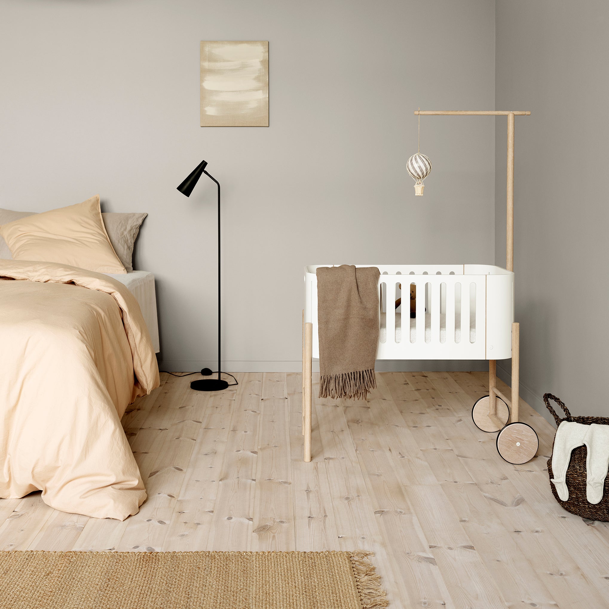 Oliver Furniture Wood Beistellbett und Stubenwagen
