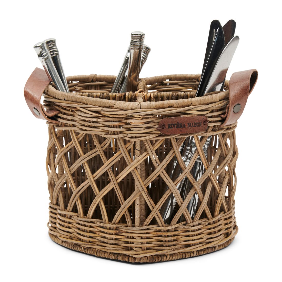 Riviera Maison-Utensils-Holder-Heart-Herz-Aufbewahrungskorb-Rattan