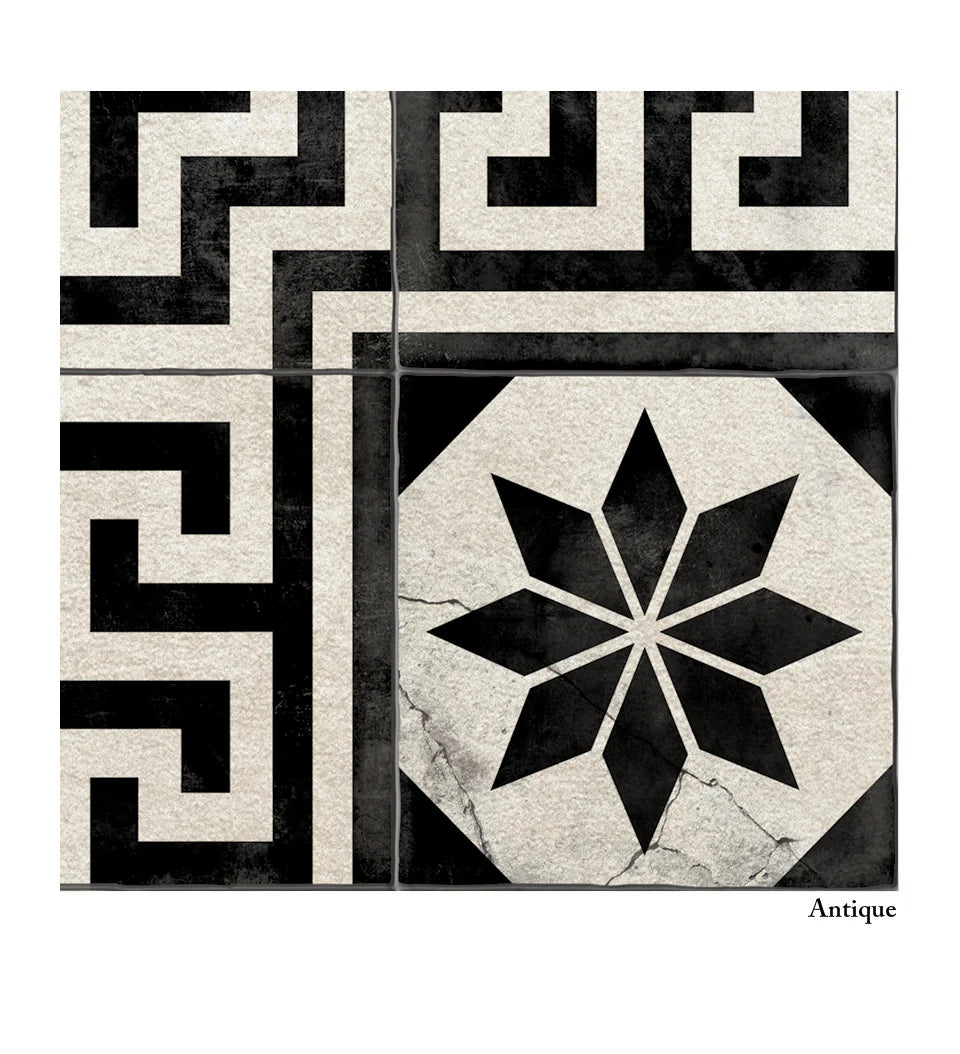 Beija Flor Vinylteppich Gothic Black and White