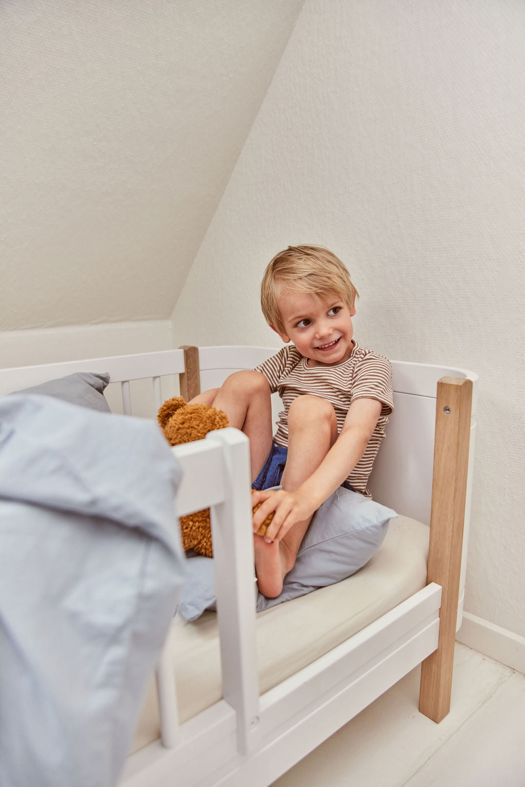 Drap housse Dear April Mini+ lit bébé et junior Sea Notes