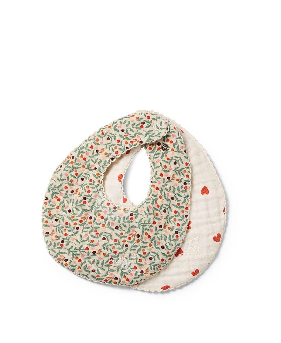 Dear April Koa Musselin-Lätzchen 2er-Set in Little Love und Forest Berries