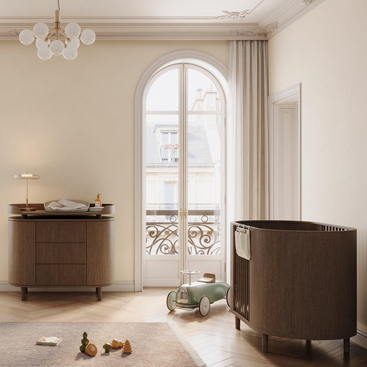 KAS Kopenhagen KAI Babybett Smoked Oak 70x120 cm