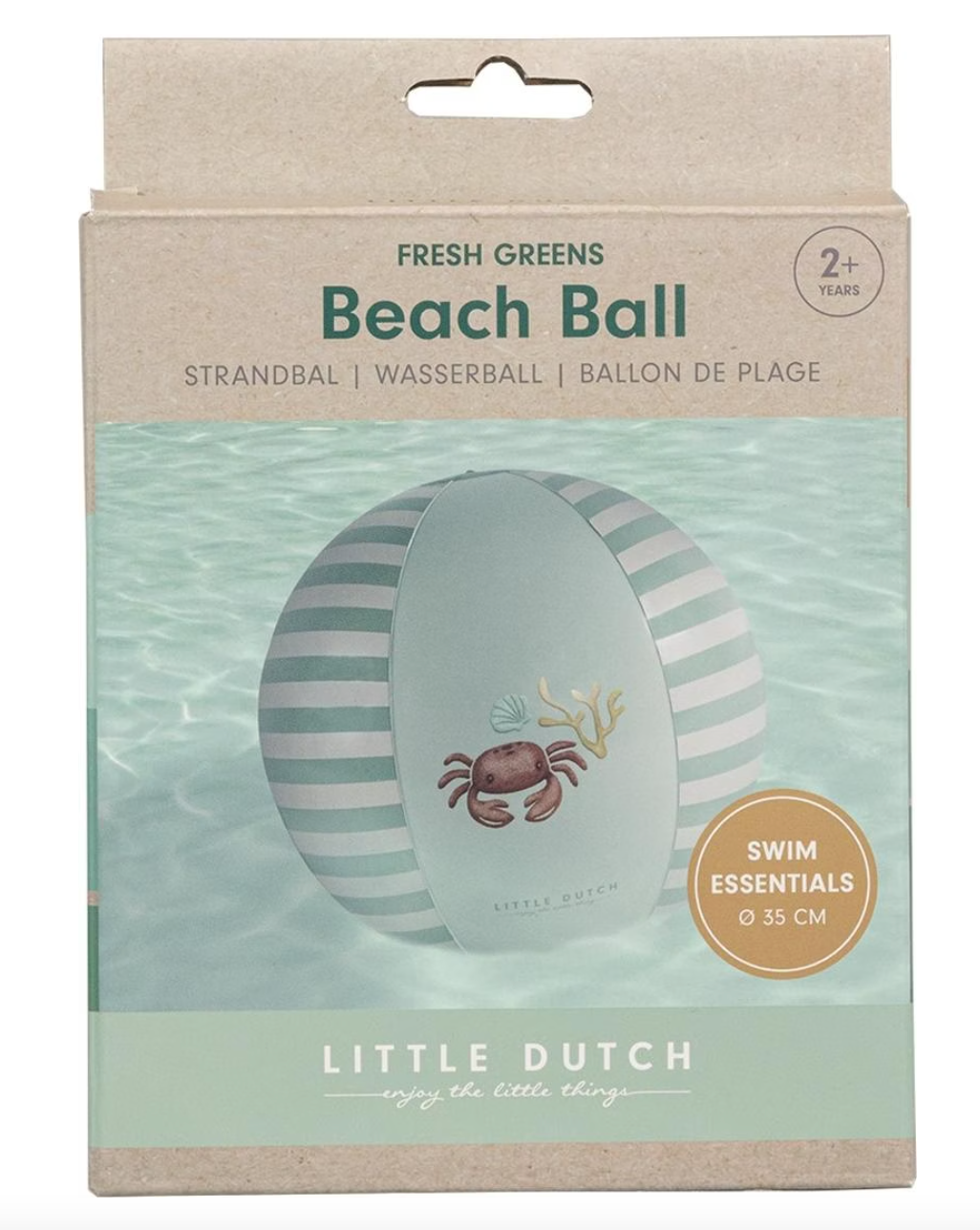 Grün gestreifter Beach ball von Little Dutch