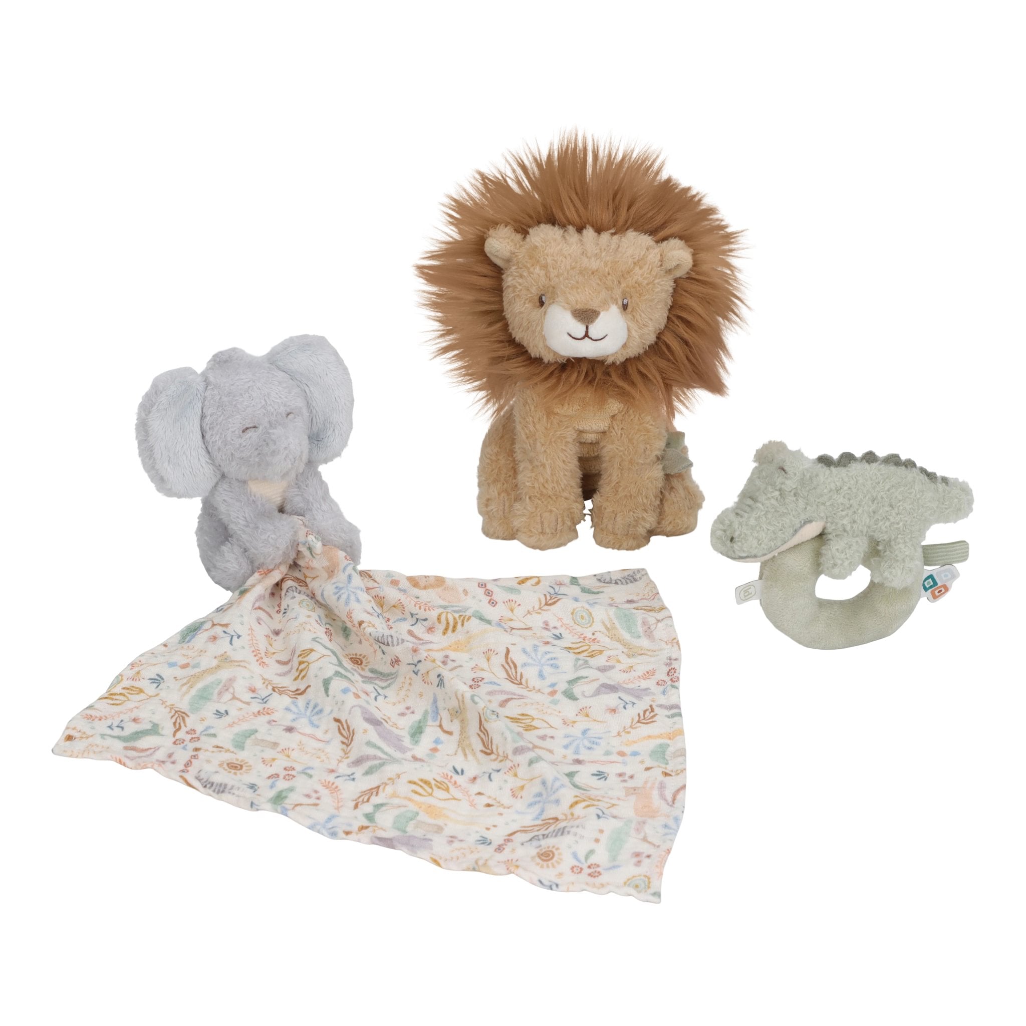 Geschenkset Baby mit Schmusetuch und Kuscheltier