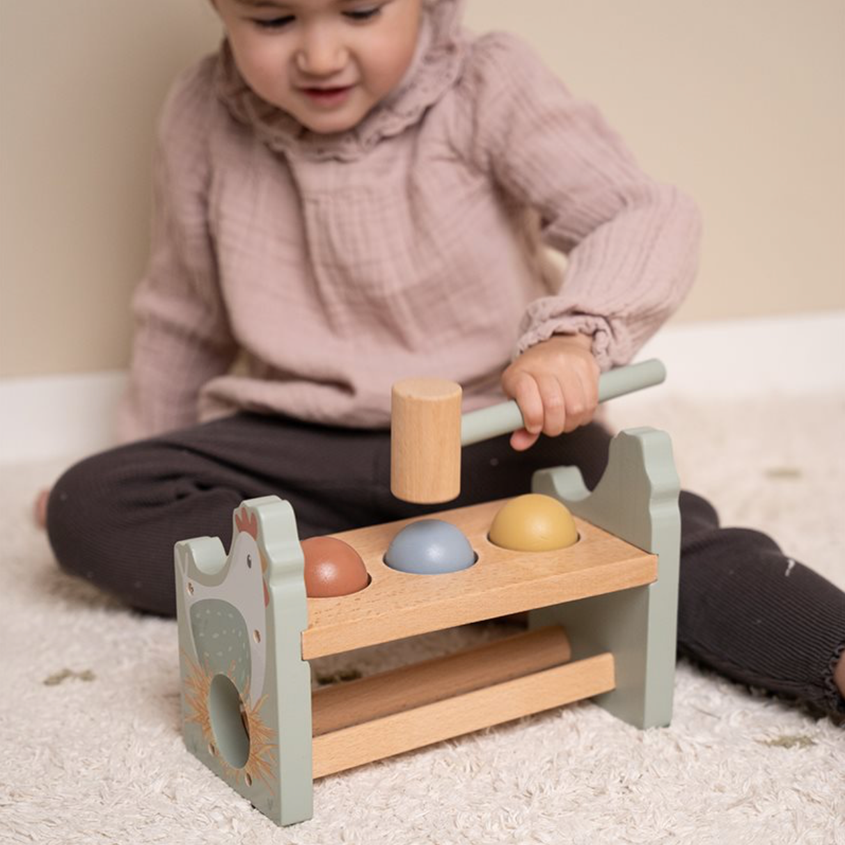 Little Dutch hammer bench with rolling balls, Little Farm