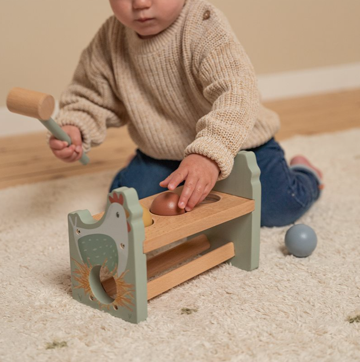 Little Dutch Hammerbank mit rollenden Kugeln, Little Farm