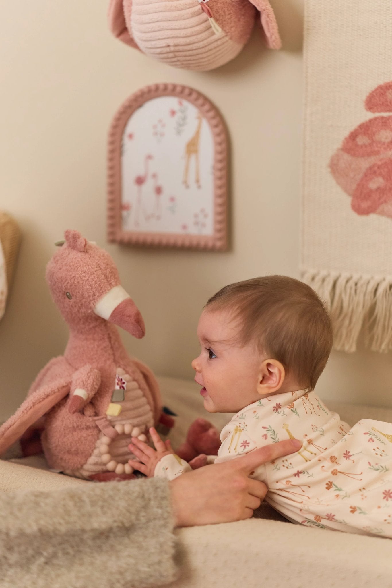 Weiches Flamingo Kuscheltier von Little Dutch Safari Friends