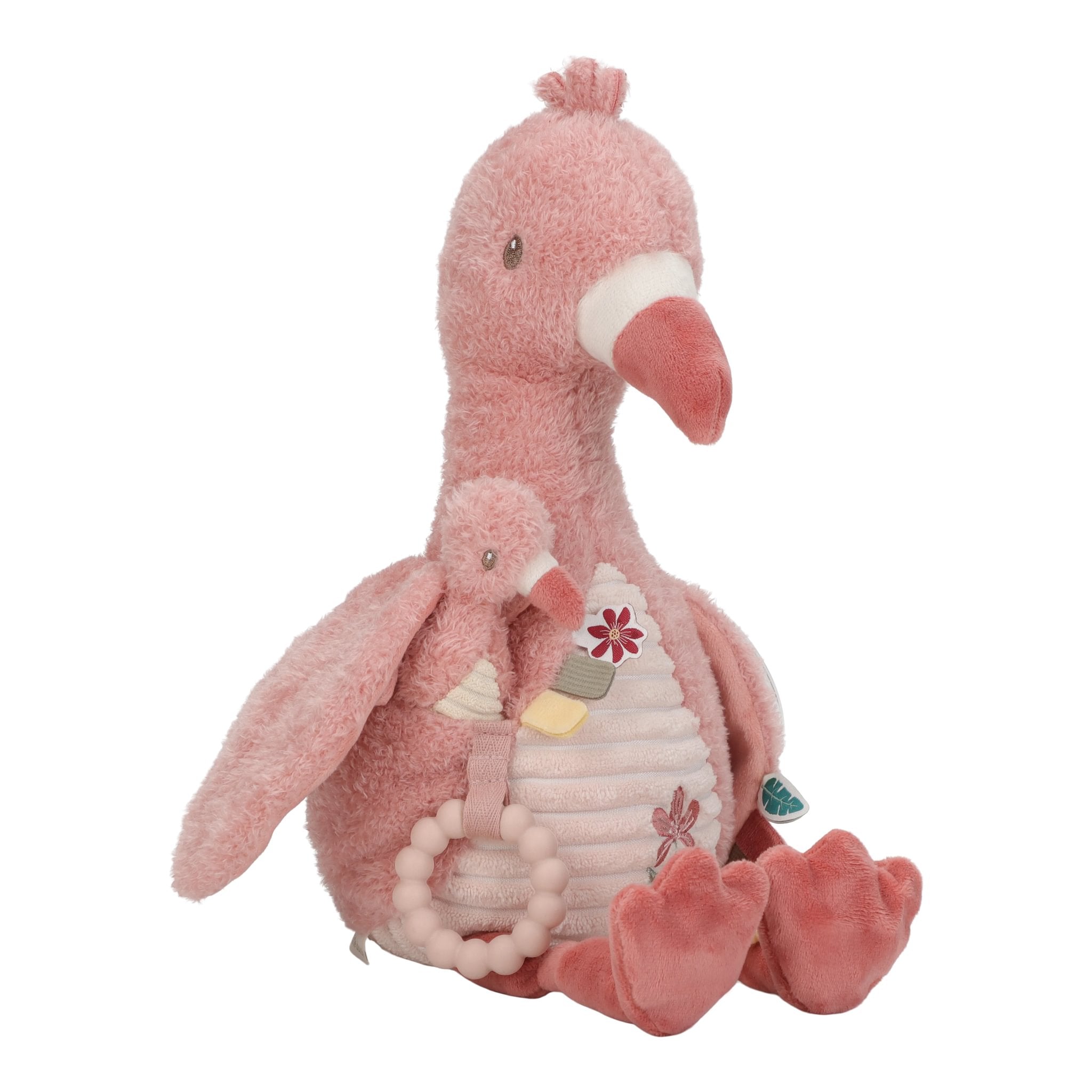 Little Dutch Aktivitätskuscheltier Flamingo Pink für Babys
