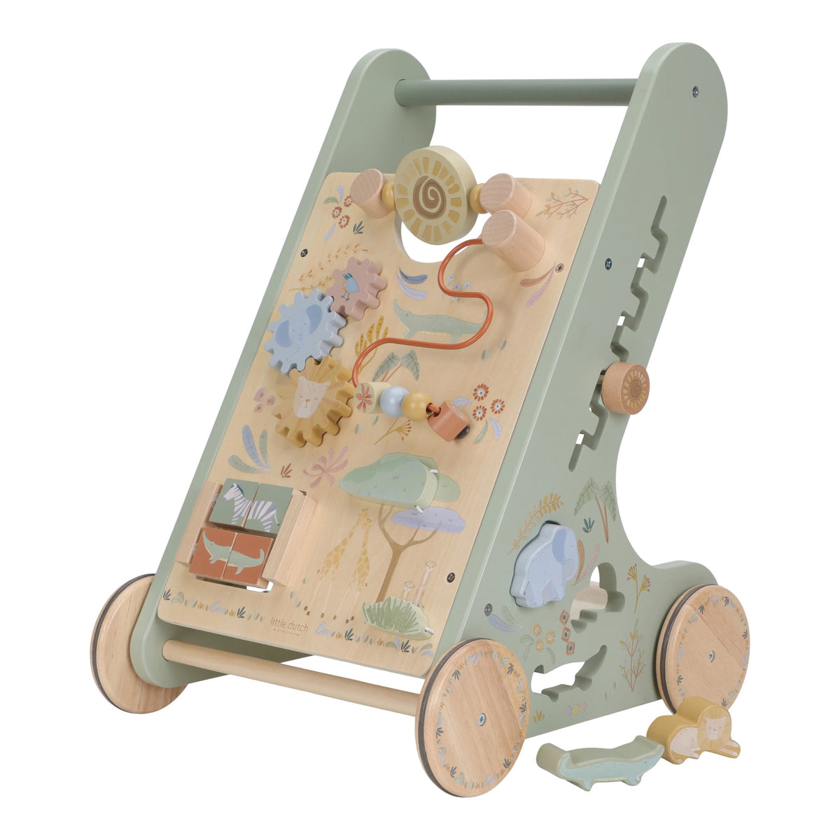 Holz Lauflernwagen mit Aktivitäten für Babies und Kleinkinder
