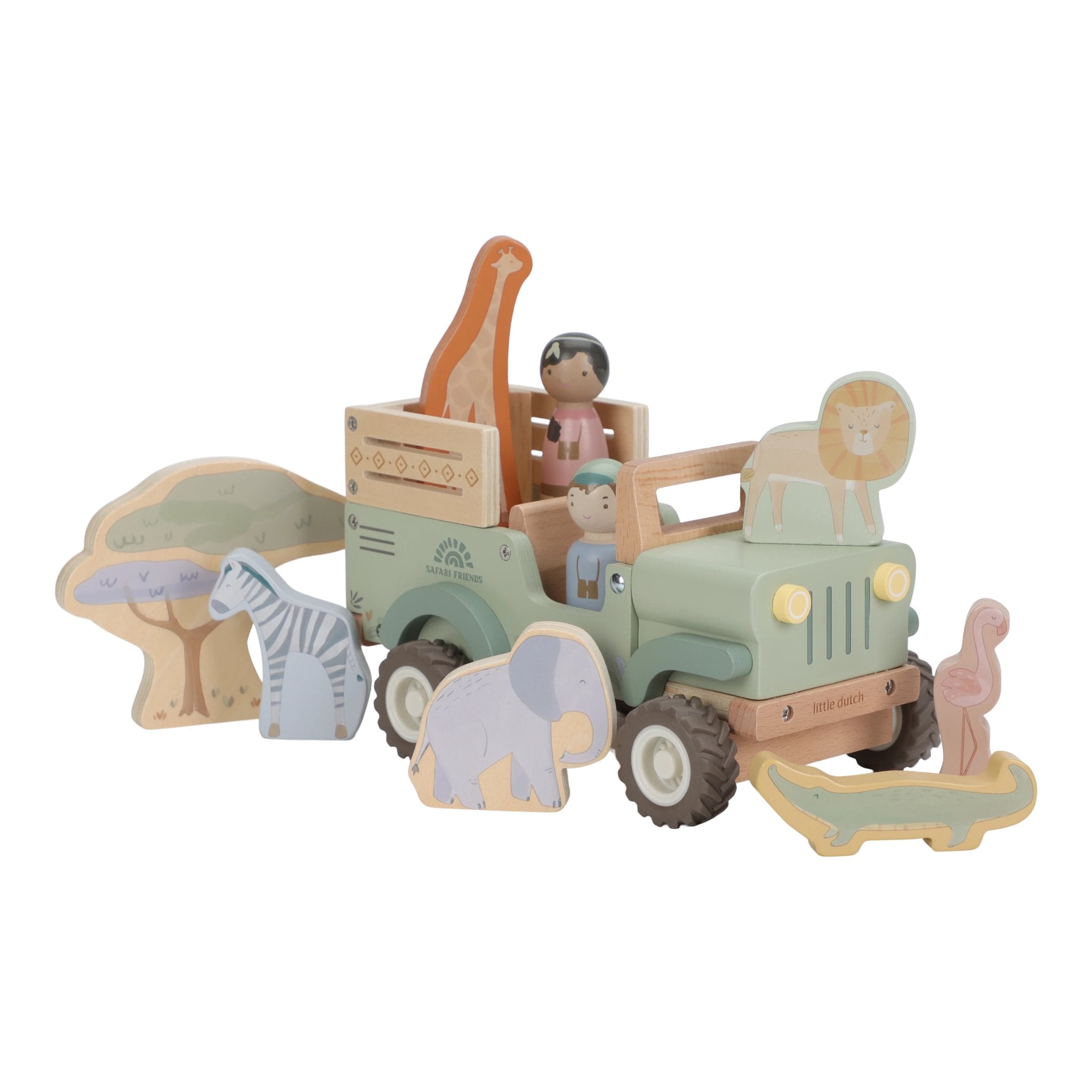 Little Dutch Safariauto aus Holz mit praktischer Cargobox