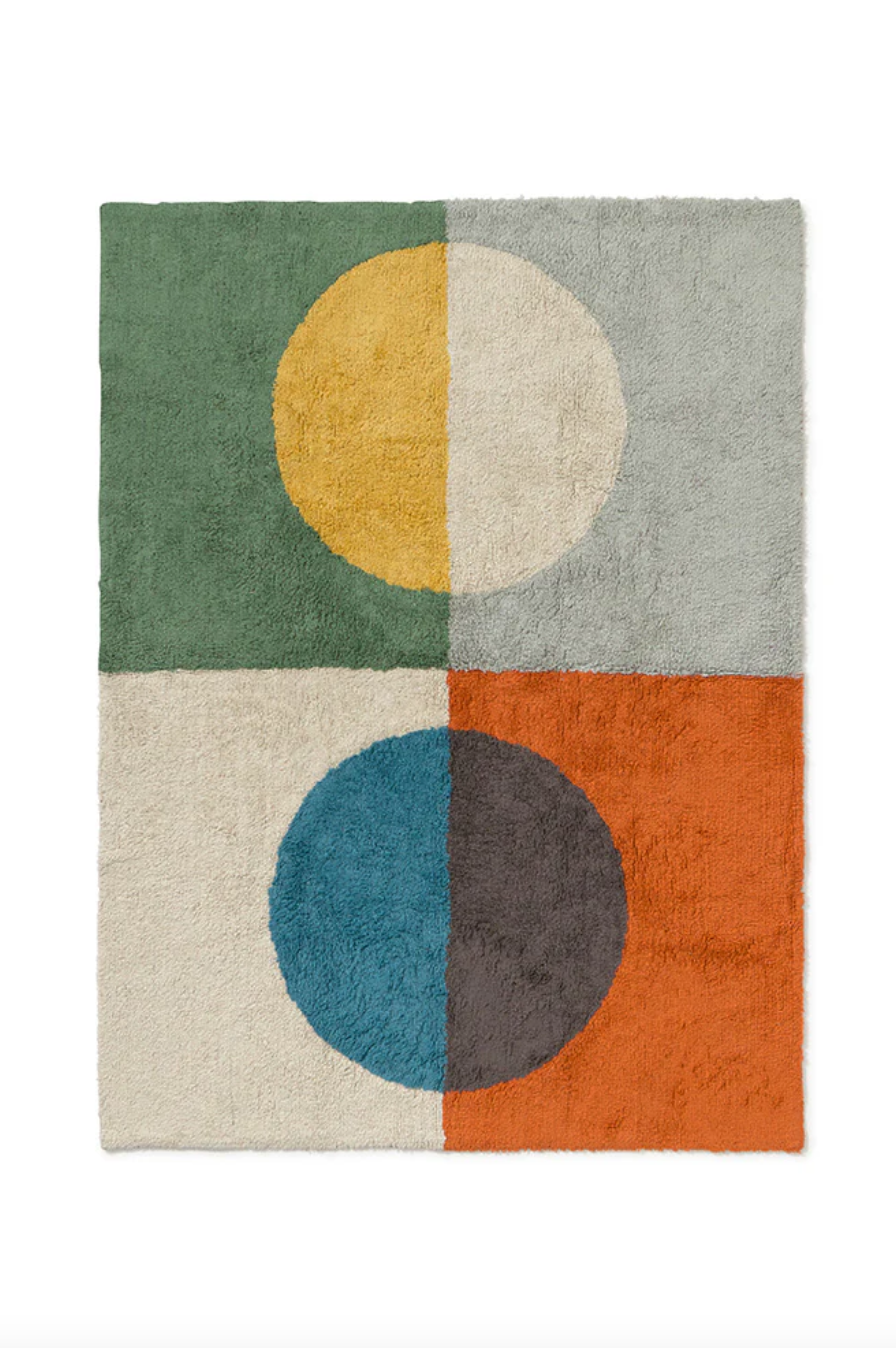 Waschbarer Wohnteppich geometrische Formen von Lorena Canals