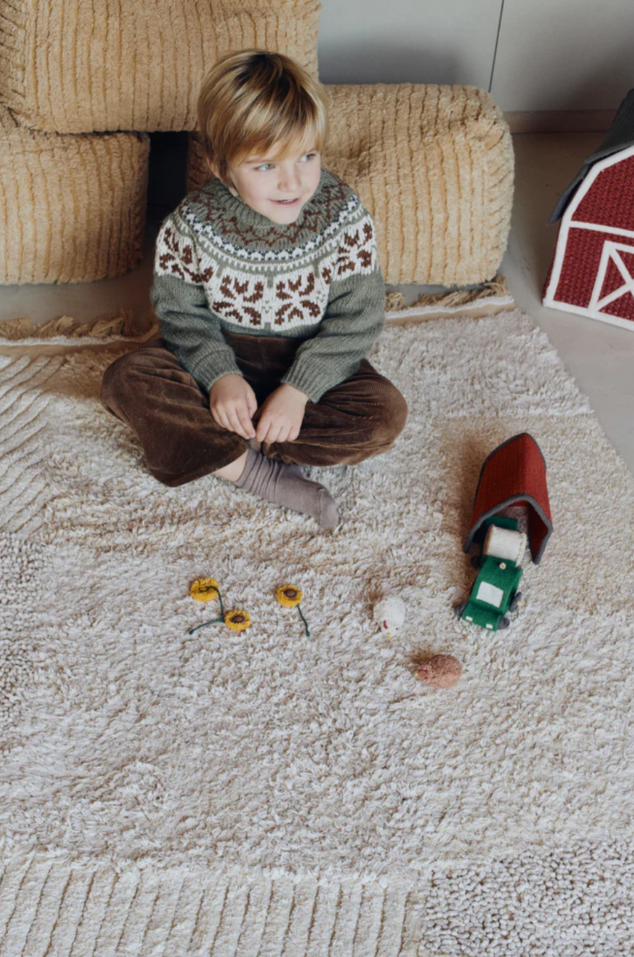 Waschbarer Bauernhof Teppich Kinderzimmer