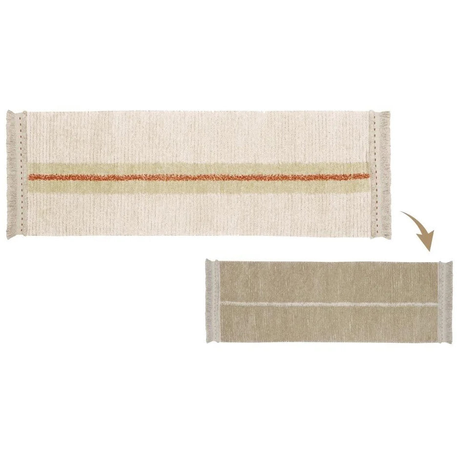 Tapis lavable Lorena Canals Duetto Sage, trois tailles