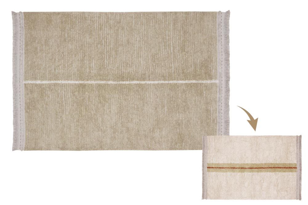 Tapis lavable Lorena Canals Duetto Sage, trois tailles