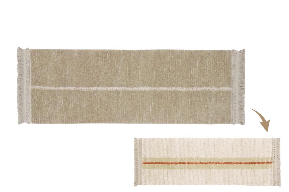 Tapis lavable Lorena Canals Duetto Sage, trois tailles
