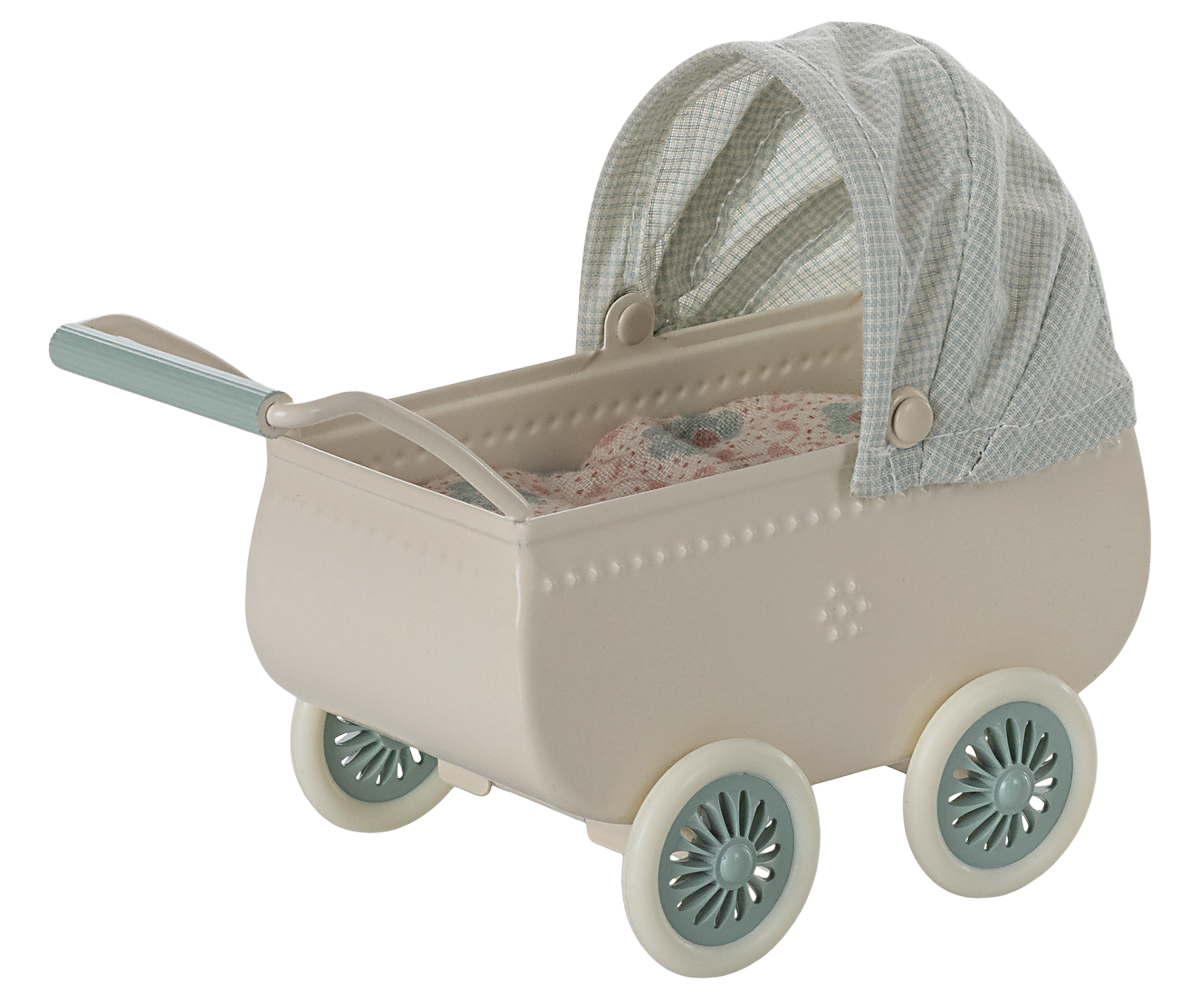 Maileg-pram-with-babymouse-mint-11-5103-00