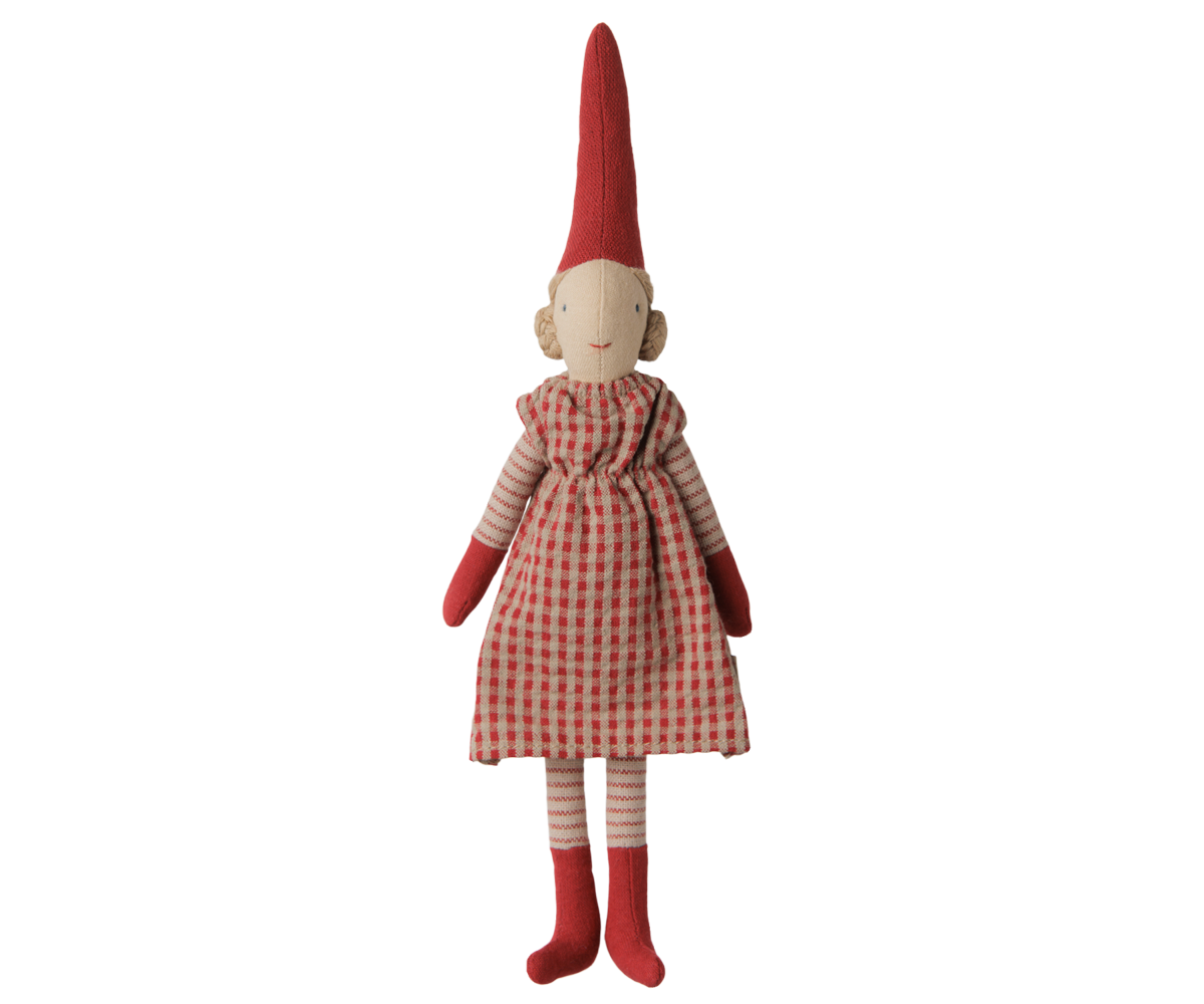 Maileg Pixy Weihnachtswichtel Grösse 1 – rotes Kleid
