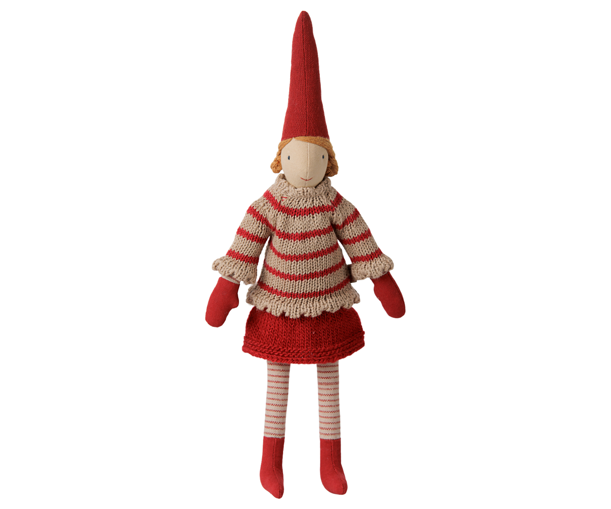 Maileg Pixy Mädchen Grösse 2 mit gestreiftem Strickpullover