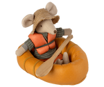 Maileg inflatable boat with life jacket and paddle