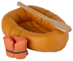 Maileg Schlauchboot mit Schwimmweste und Paddel
