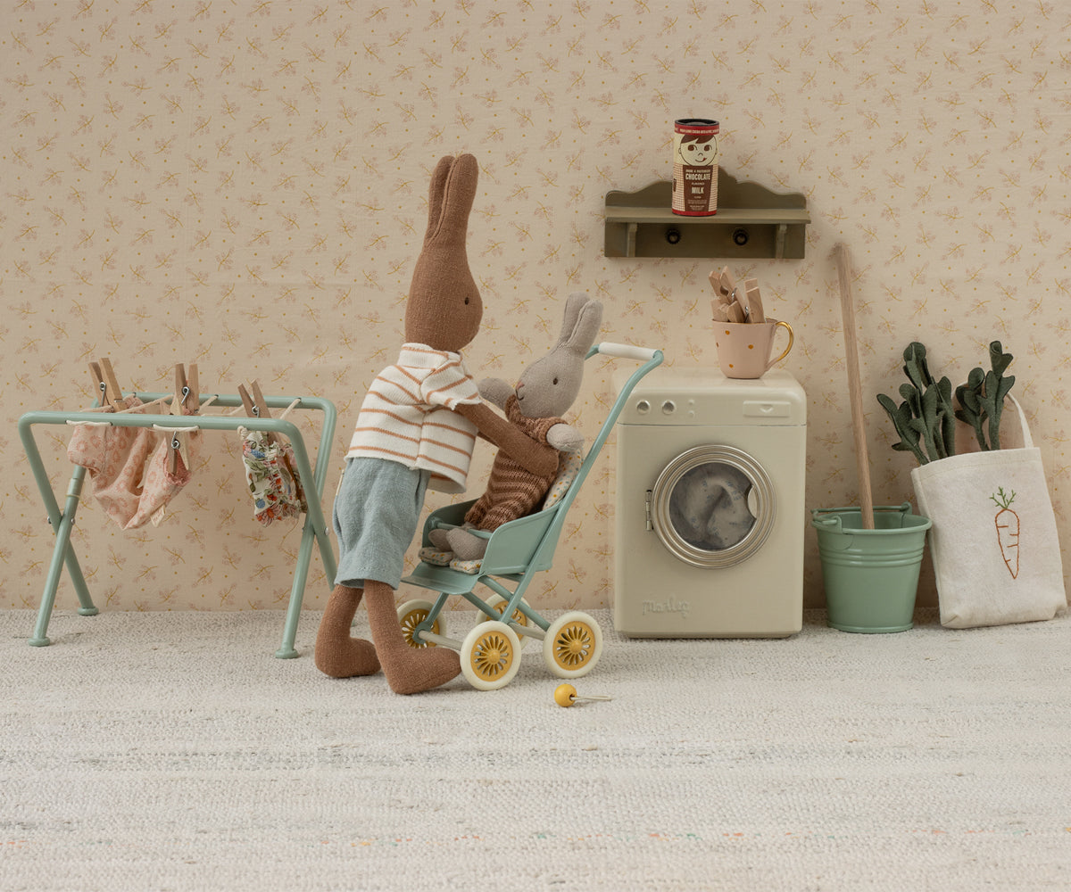 Maileg Kinderwagen für Hasen und Mäuse, Micro - Minze