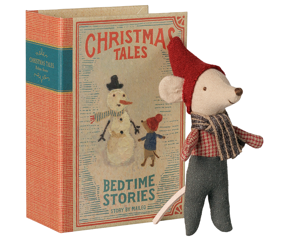 Maileg Weihnachtsmaus Baby im Buch