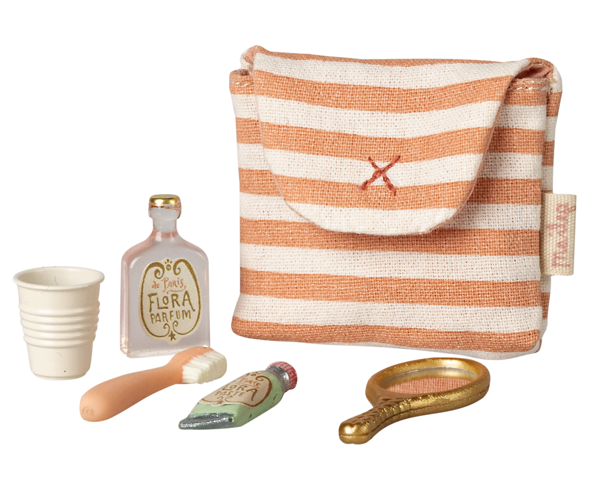 Maileg Zahnbürsten Set Maus mit Tasche – Miniatur Badezimmer Zubehör Puppenhaus
