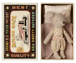 Maileg little sister mouse in matchbox