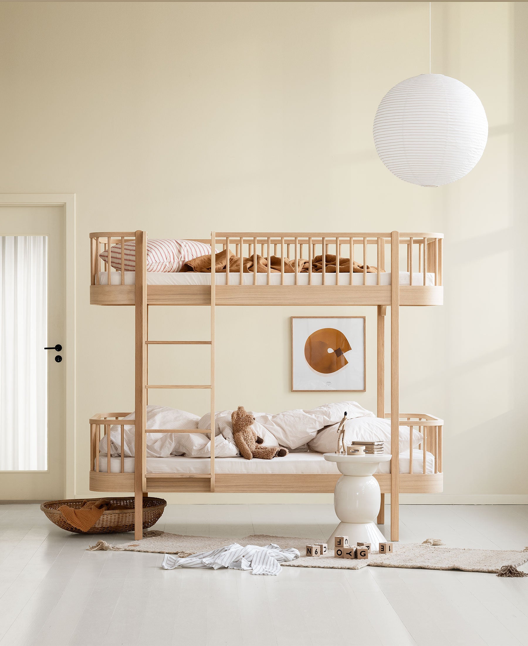 Skandinavisches Etagenbett aus massiver Eiche von Oliver Furniture