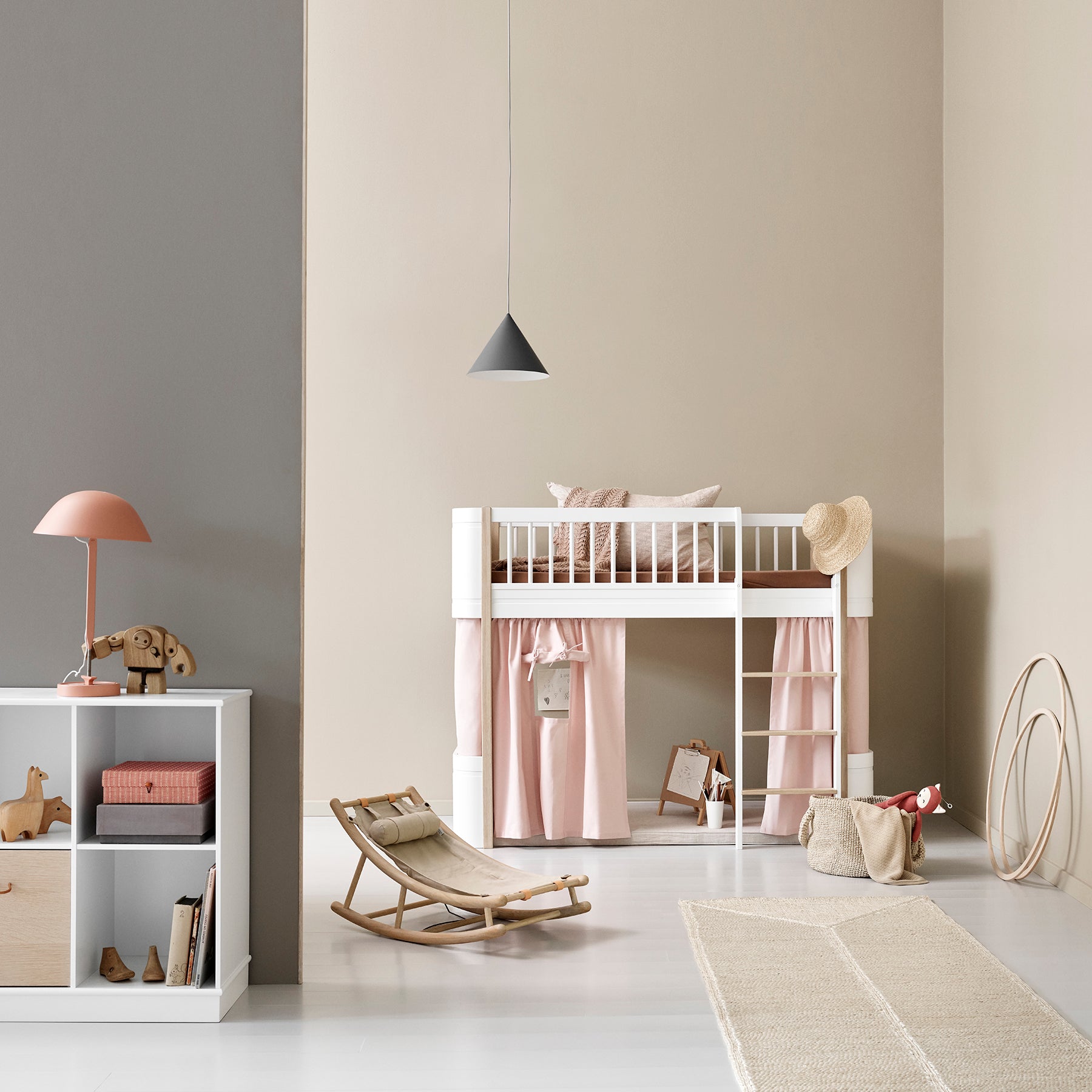 Oliver Furniture-Umbauset-Mini-Babybett-inkl.-Juniorbett-zum-halbhohen-Hochbett-041453