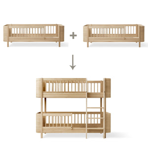 Oliver-Furniture-Umbauset-Wood-Mini-zwei-Juniorbetten-zum-halbhohen-Etagenbett-041487-Eiche