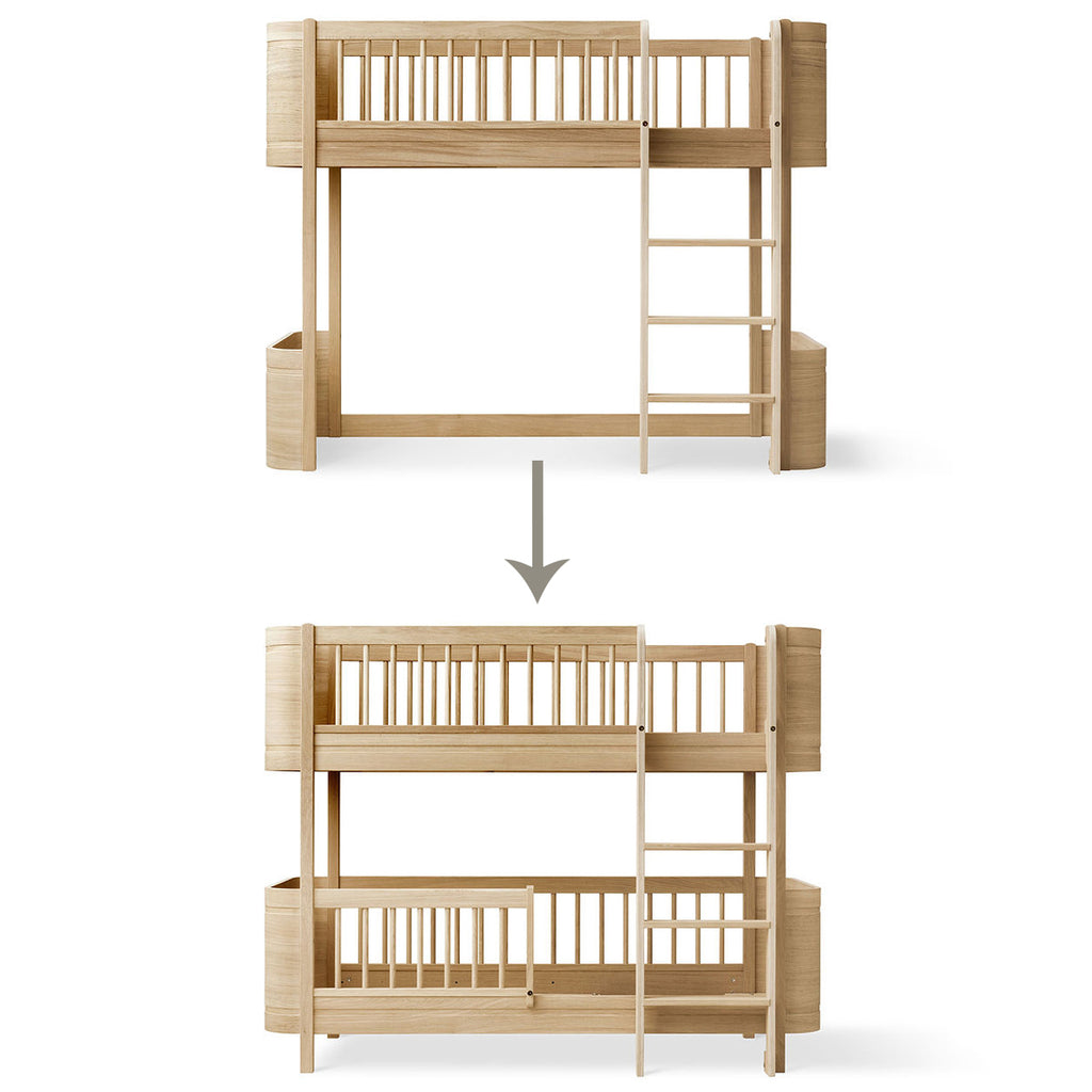 Umbauset Oliver Furniture Wood Mini+ halbhohes Hochbett zum halbhohen