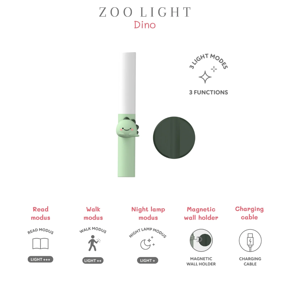 Zoofamily Zoo Light Kinderlampe als Einschlafhilfe und mobiles Nachtlicht für unterwegs und zuhause.