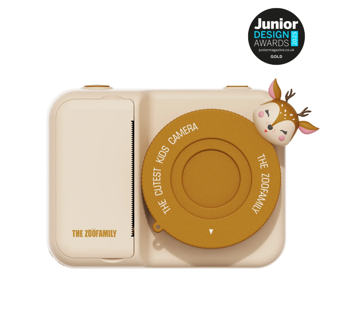 Zoofamily Zoo Print Deer Kinderkamera mit Sofortbildfunktion im niedlichen Reh-Design für kleine Fotografen.