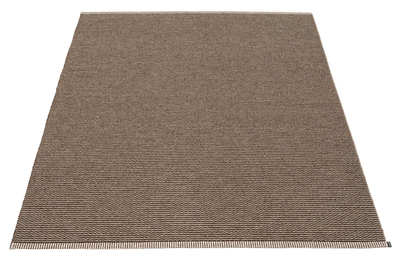 Pappelina-Teppich-Mono-Dark Brown-Dark Linen