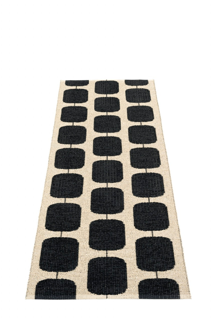 Pappelina-Sten-Carpet-Black-Cream