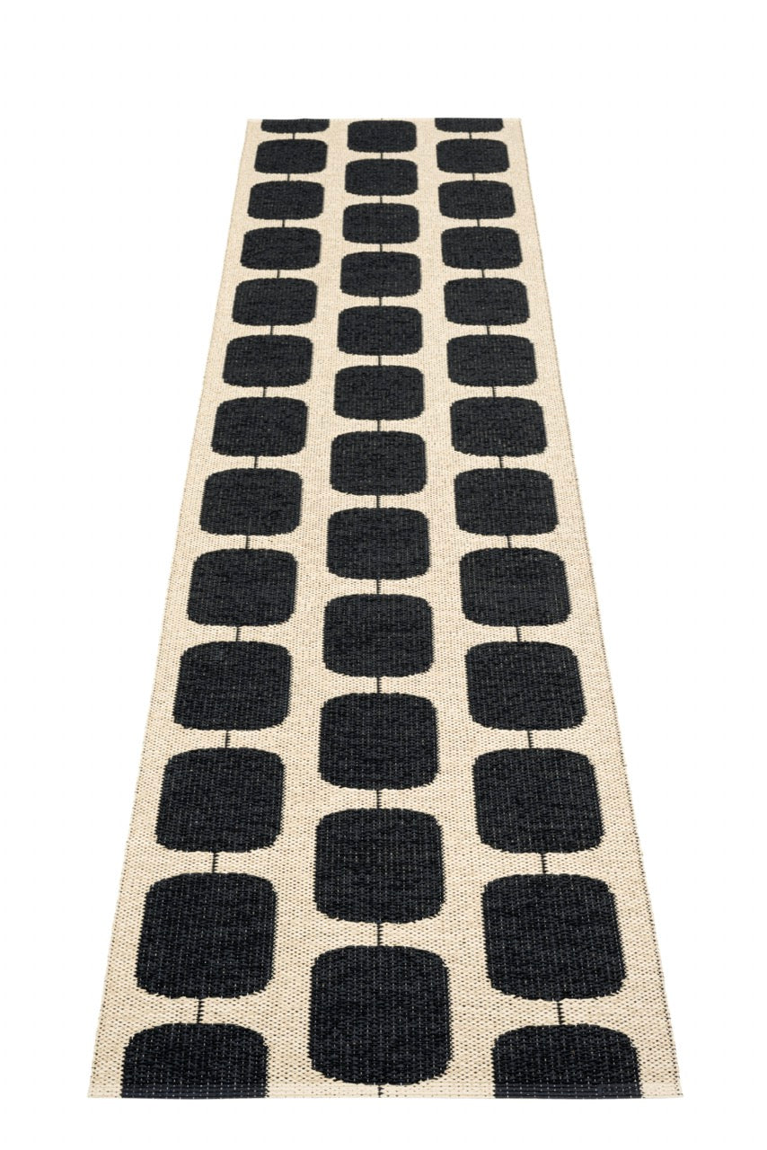 Pappelina-Sten-Carpet-Black-Cream