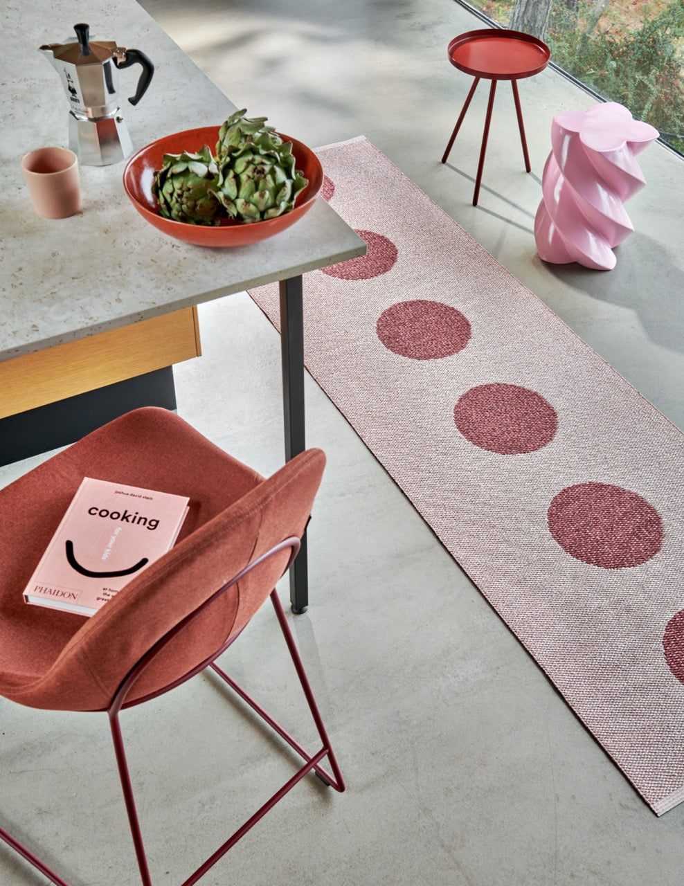 Kunststoffteppich UV-beständig für Terrasse und Innenbereich, pflegeleicht aus Schweden.